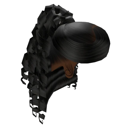 Roblox hair preview for High Curly Ponytail [Black]