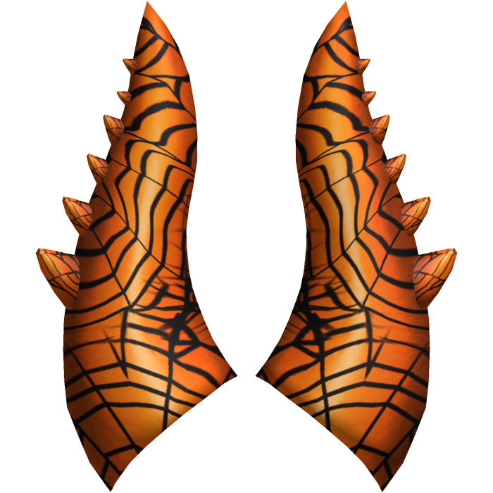 Orange Spiderweb Candle of Pwnage Horns Add-On