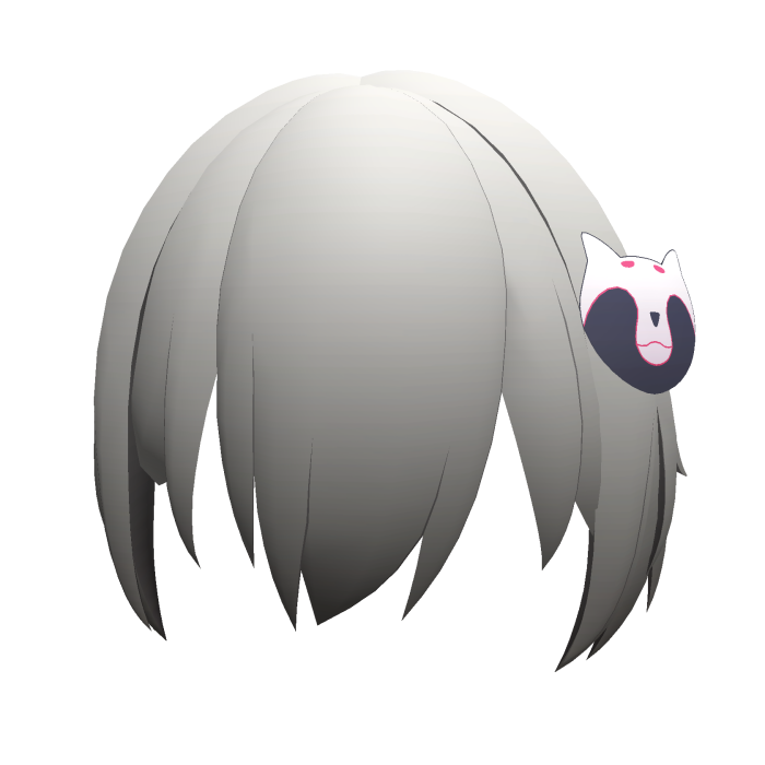 Dark Greyish Hair Michiru w/ Hairpin - Michiru