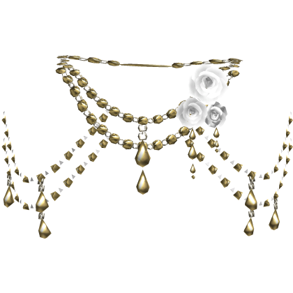 Yellow Body Front Jewelry w White Roses 3.0 Roblox item