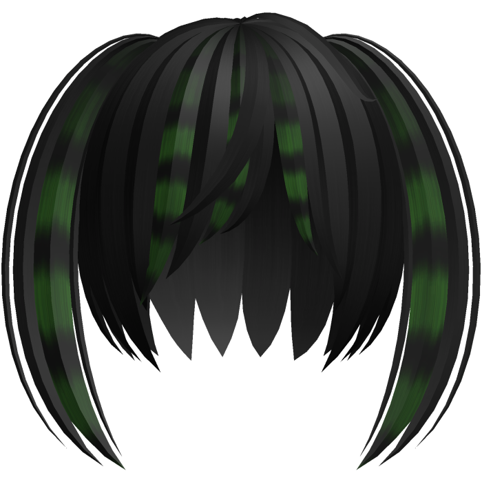 black green vkei moe scene pigtails