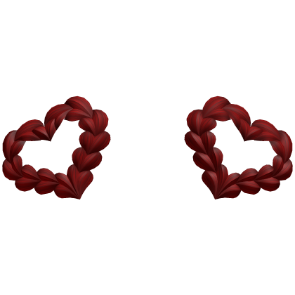 Valentines Red Heart Braid Extensions Roblox item