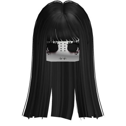 cute anime girl emo hair y2k gothic style black
