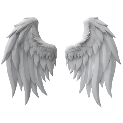 Huge Pearl White Angel Wings thumbnail