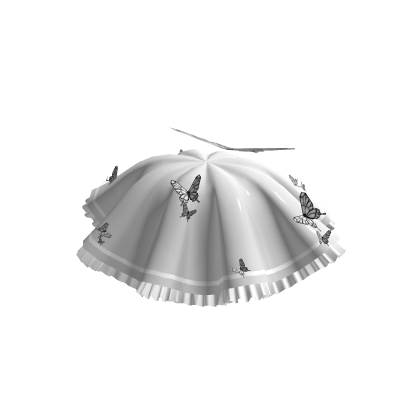 Preppy Butterfly Skirt in White