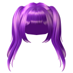 Purple Cyberpunk Lush School Girl Hair
