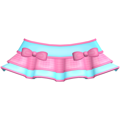 🐾 pink blue tweencore cute decora plaid bow skirt