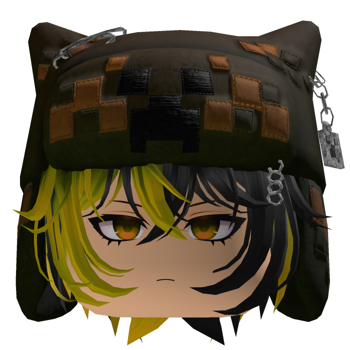 Yellow Pixel Creeper Ushanka Boy Hair