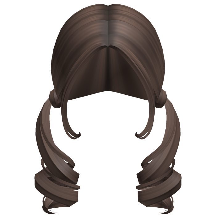 -',ৎ Low Curly Side Fairy Pigtails in Light Brown