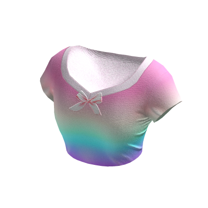 ✨ Coquette Rainbow Bow Tee thumbnail