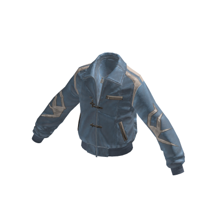 Y2K Streetwear Tribal Racer Jacket (Baby Blue)