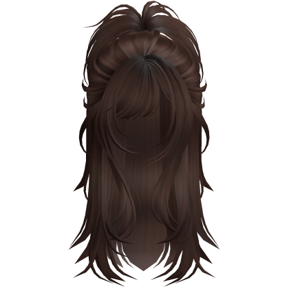 Wolfcut Spikey Half Up Silky Brown