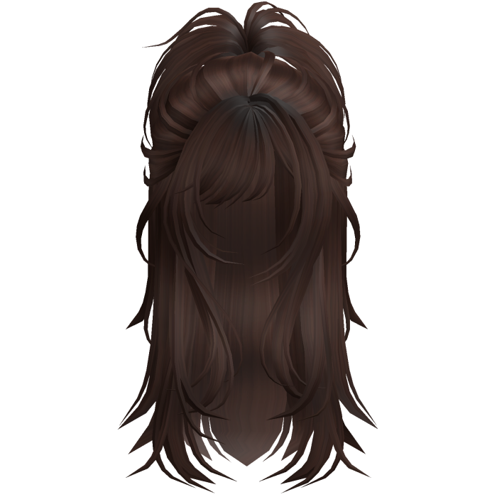 Wolfcut Spikey Half Up Silky Brown