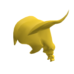 GOLDEN HALF HORN HAT