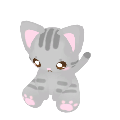 Holdable Gray Cat Plush Large (Handheld) thumbnail