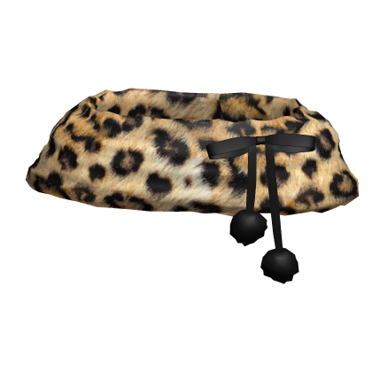 ♡ cozy winter leopard shoulder fur