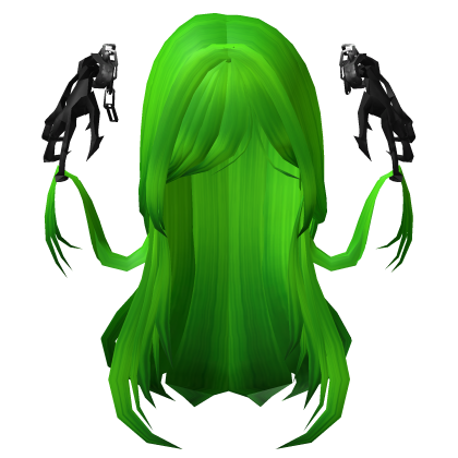 Creepy Halloween Goth Ghost Hair - Green Zombie Roblox item