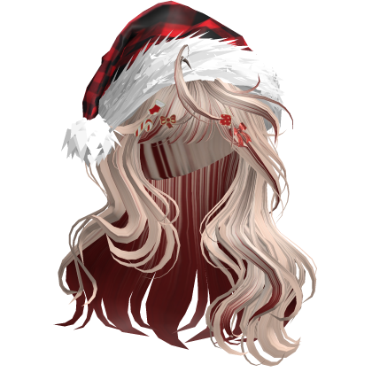 Lush Christmas Waves w/Santa Hat (Blonde&Red)