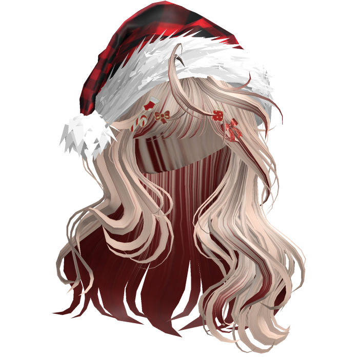 Lush Christmas Waves w/Santa Hat (Blonde&Red)