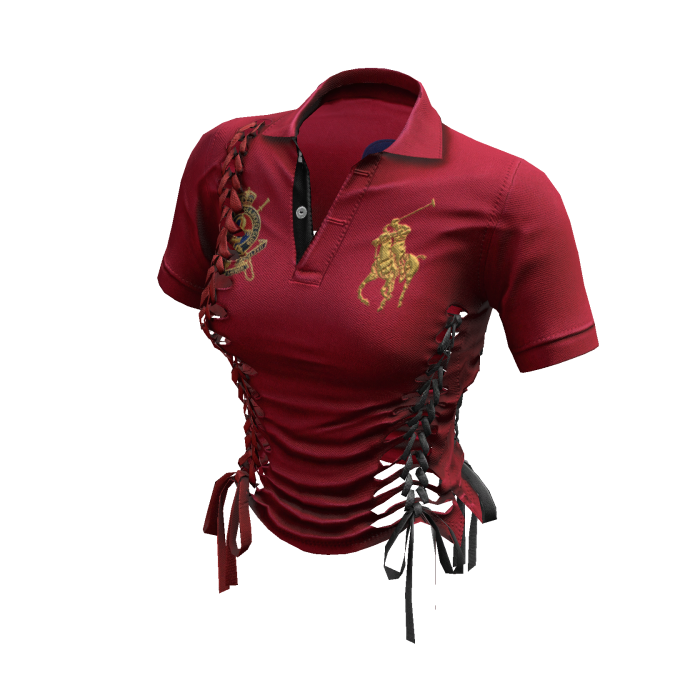 Braided Cutout Polo Shirt (Torres)