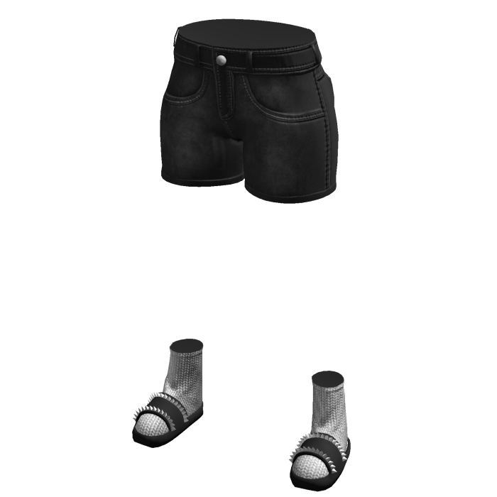 Black Cute Girl Y2K Low Rise Mini Denim Jorts
