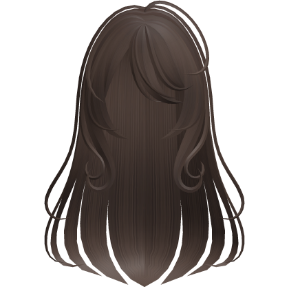 cute long wispy soft anime hair brown Roblox item