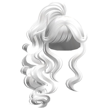 Gyaru Updo Ponytail Curly Hair White