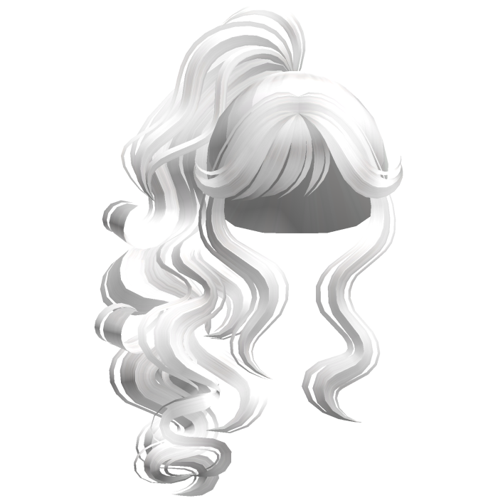 Gyaru Updo Ponytail Curly Hair White