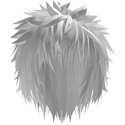 White Messy Anime Spiky Gothic Emo Boy Hair Roblox item