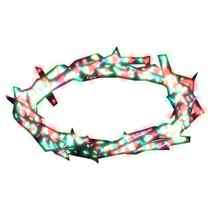 Animated Rainbow Glowing Christmas Thorn Crown