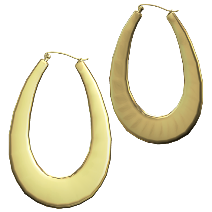Gold 2000s Teardrop Earrings