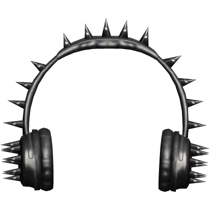 Black Spiky Emo Headphones