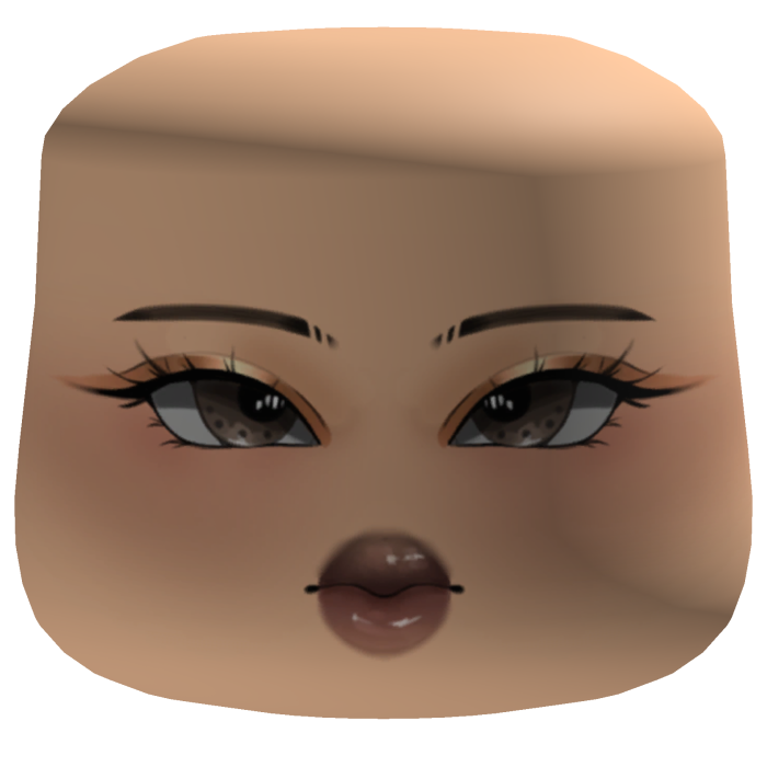Baddie Makeup Cheeks Face W/ Cute Brown Eyes