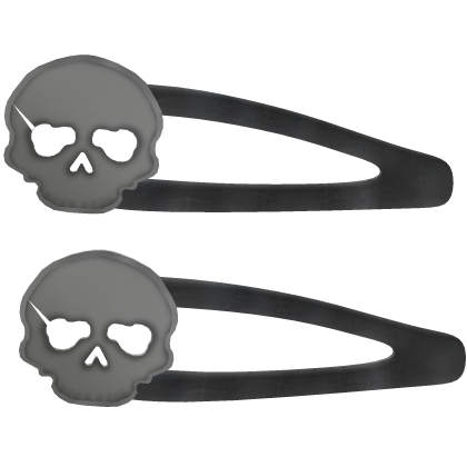 Emo Skull Hairclips Roblox item