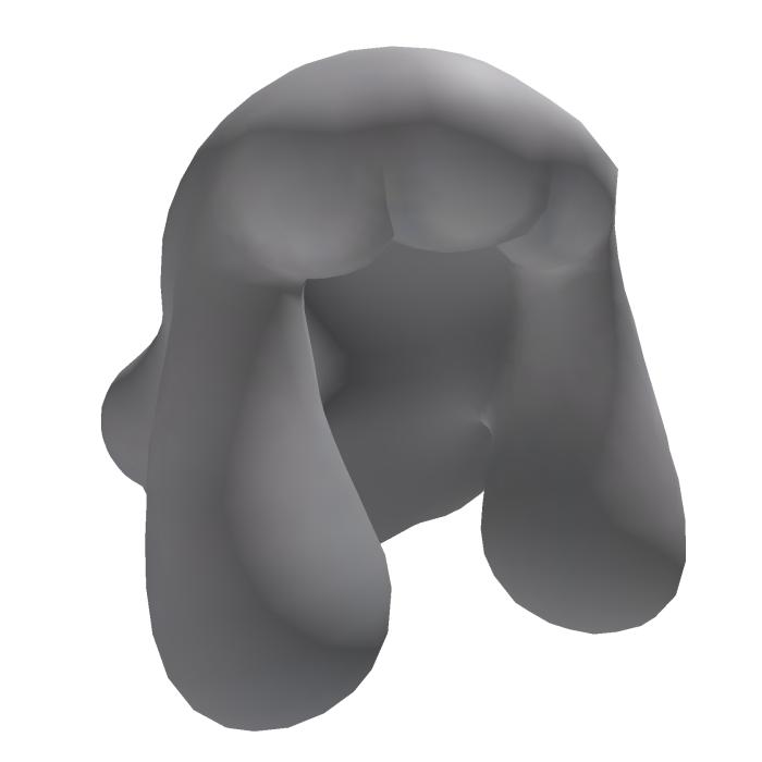 Grey stylized slime blob hair