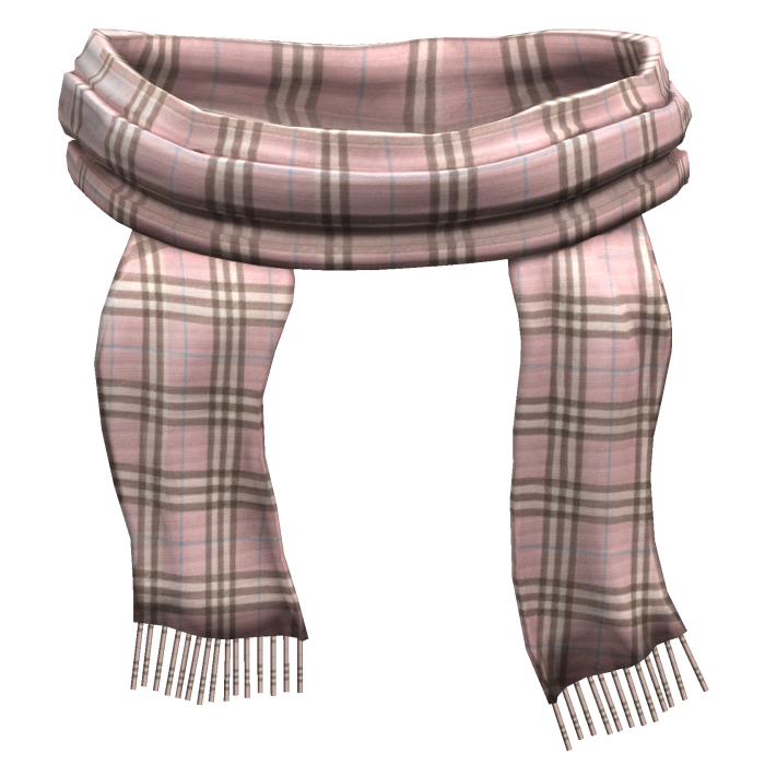 pink plaid cute shoujo soft scarf