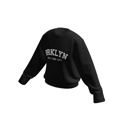 Brooklyn Print Sweater Black thumbnail