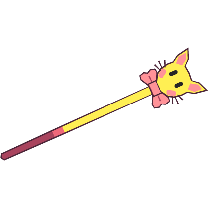 Pink Mew Mew Wand Back