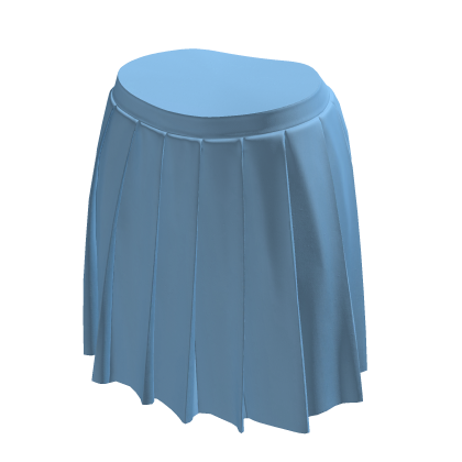 ℛ Y2K Baby Blue Basic Pleated School Mini Skirt thumbnail