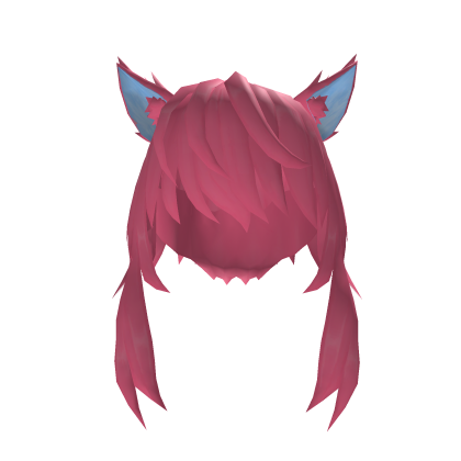 Pink Cat Girl Hair Roblox item