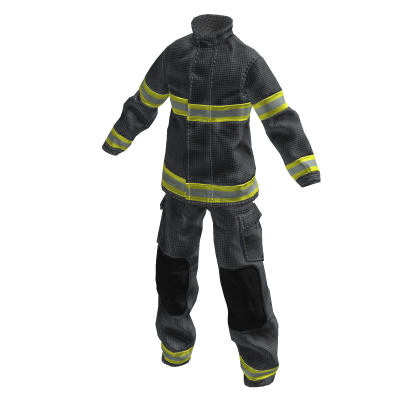 Gray Firefighter Fire Protection Suit Uniform