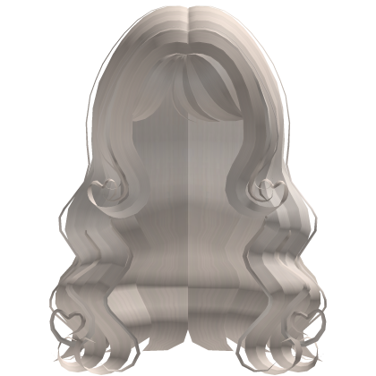 kawaii curly pastel blonde hair w heart curls Roblox item