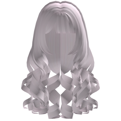 ♡ long curly hair in pink Roblox item