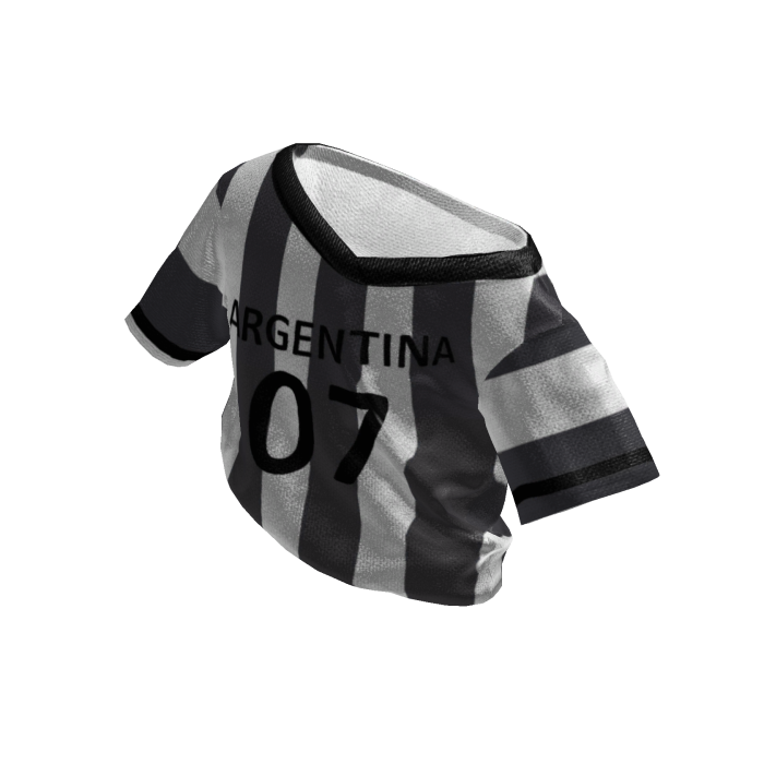 Black & White Striped Argentina Crop Jersey