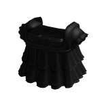 Cute Black Ruffled Doll Dress with Bow