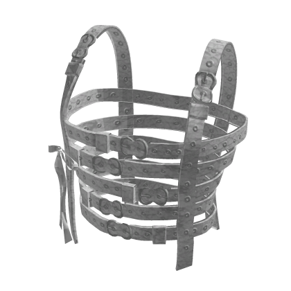 Gothic Emo Evade White Cage Corset thumbnail