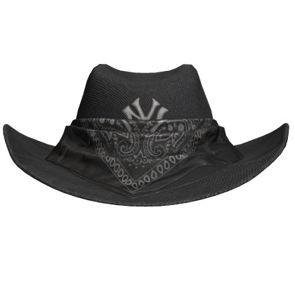 Black NYC Bandana Cowboy Hat Roblox item