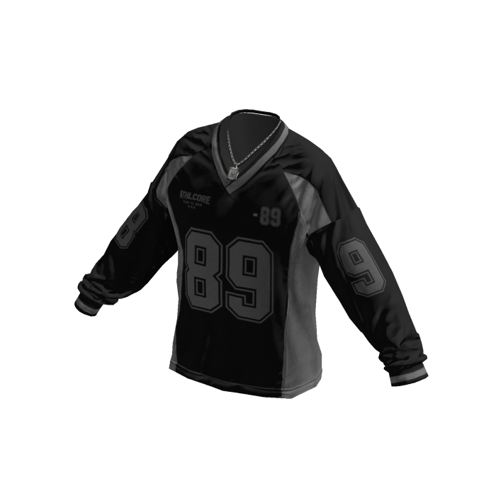 Y2K Blokecore 89 Jersey w/ Chain (Black)
