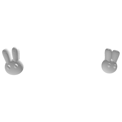 Cute bunny hairpins for ponytails Roblox item
