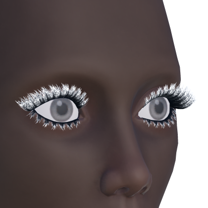 Emissive Glitter Dramatic Eyelashes Silver Black